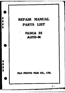 Fujifilm 35 Auto-M manual. Camera Instructions.